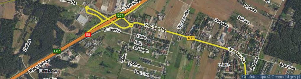 Zdjęcie satelitarne Cicha ul.